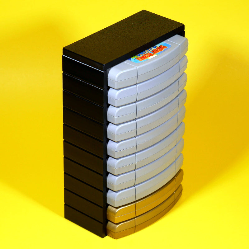 N64 Stackable Organizer 10-slots with lid angled view