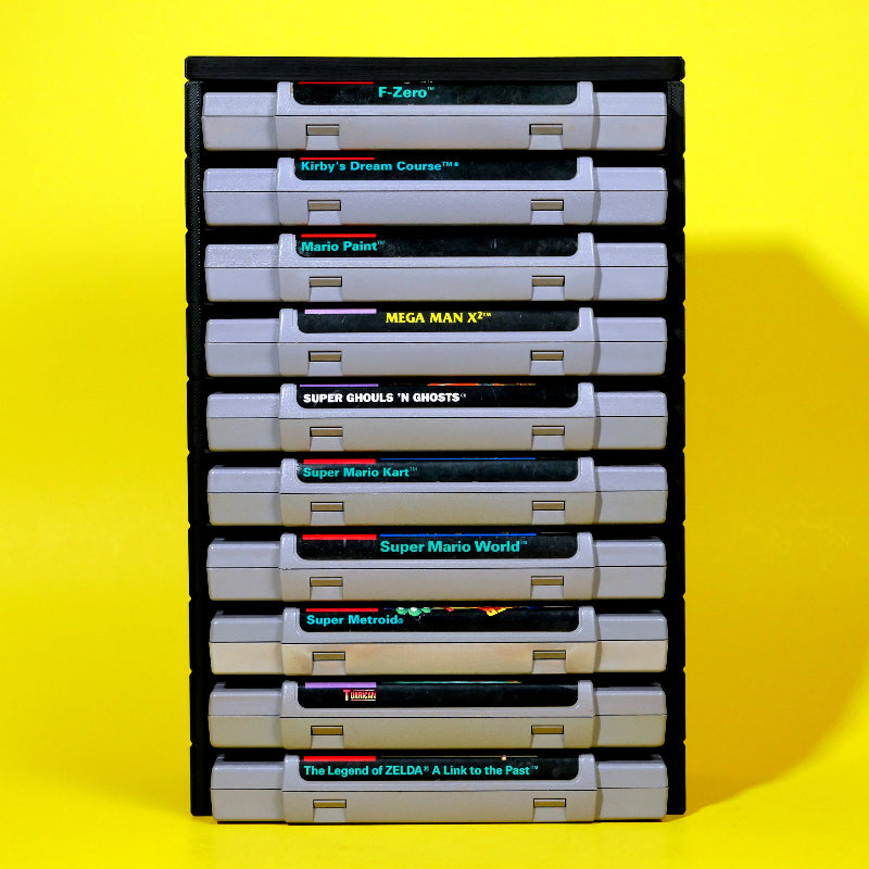 Stackable SNES Cart Organizer