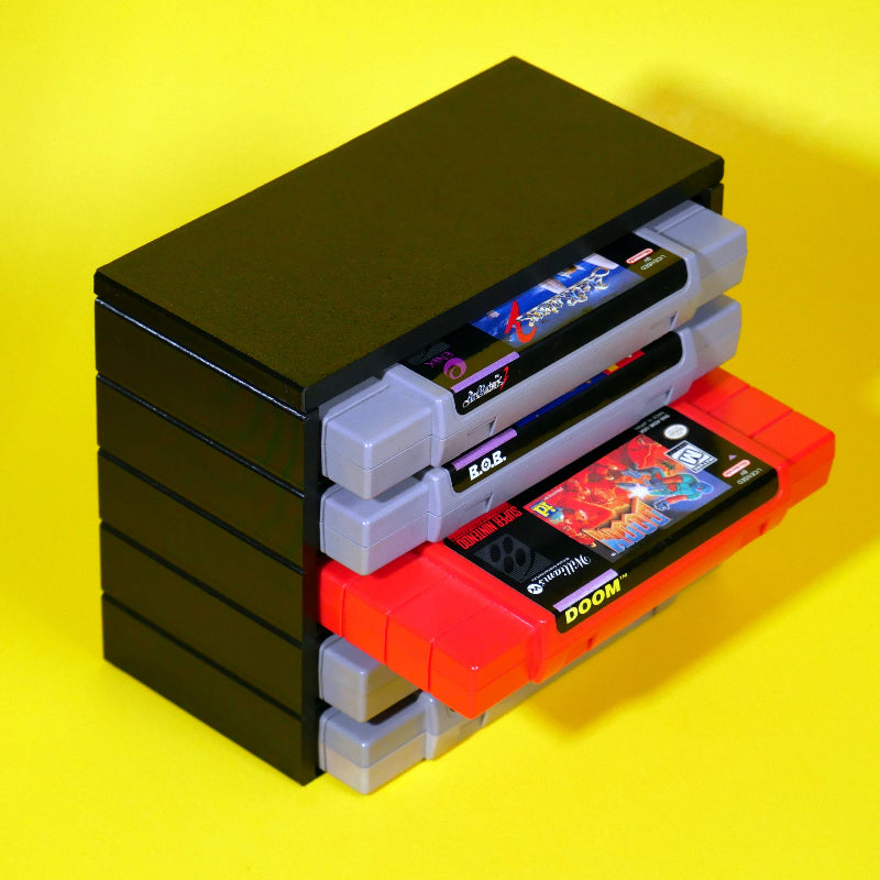Stackable SNES Cart Organizer