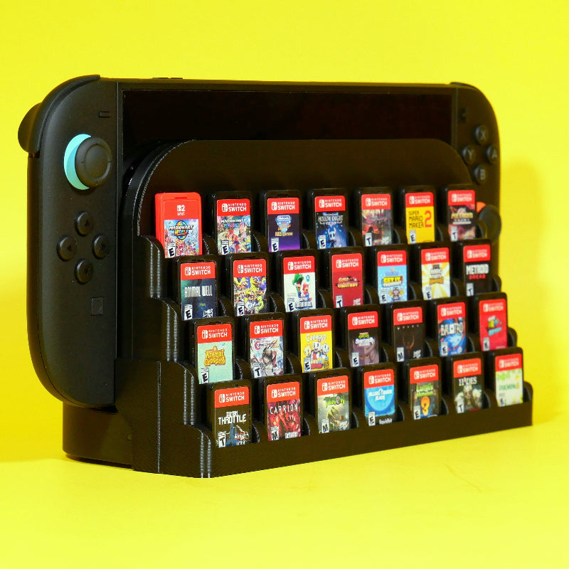 48 game slot Switch 2 Dock storage addon installed on Switch 2 Dock with system installed