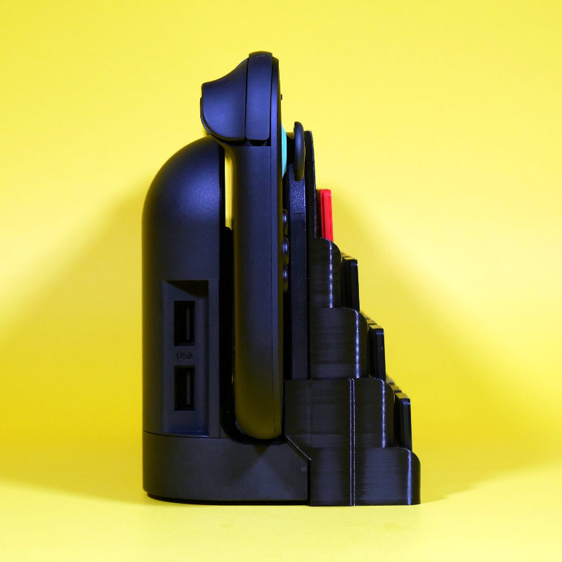 Switch 2 dock storage installed on dock with games