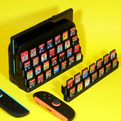 Switch 2 Dock game storage with games and joycon
